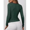 imageANRABESS Womens Long Sleeve Henley Tops Ribbed Knit Slim Fitted Trendy T Shirt Basic Tees Layer 2025 Fall Fashion OutfitsForest Green
