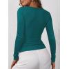 imageANRABESS Womens Long Sleeve Henley Tops Ribbed Knit Slim Fitted Trendy T Shirt Basic Tees Layer 2025 Fall Fashion OutfitsLake Green