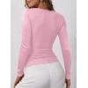 imageANRABESS Womens Long Sleeve Henley Tops Ribbed Knit Slim Fitted Trendy T Shirt Basic Tees Layer 2025 Fall Fashion OutfitsPink