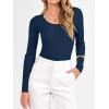 imageANRABESS Womens Ribbed Fitted Sweater Long Sleeve Shirts Scoop Neck Lightweight Casual Knit Slim Tops 2025 Fall OutfitsNavy Blue