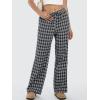 imageANRABESS Womens Striped Gingham Pants 2025 Fall Pajama Lounge Boxer Pants Casual Wide Leg Drawstring PJ Bottoms TrousersMulti Black Plaid