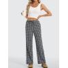 imageANRABESS Womens Striped Gingham Pants 2025 Fall Pajama Lounge Boxer Pants Casual Wide Leg Drawstring PJ Bottoms TrousersMulti Black Plaid