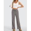 imageANRABESS Womens Striped Gingham Pants 2025 Fall Pajama Lounge Boxer Pants Casual Wide Leg Drawstring PJ Bottoms TrousersMulti Coffee Plaid