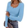 imageANRABESS Womens Long Sleeve Henley Tops Ribbed Knit Slim Fitted Trendy T Shirt Basic Tees Layer 2025 Fall Fashion OutfitsBright Blue
