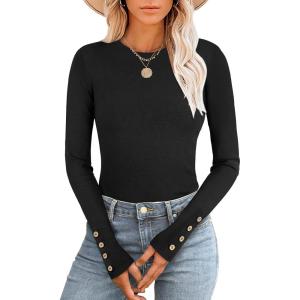 imageANRABESS Long Sleeve Shirts for Women Thermal Crewneck Basic Fleece Top Casual TShirts 2025 Fall Winter Warm UndershirtsBlack