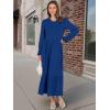 imageANRABESS Long Sleeve Midi Dresses for Women Casual 2025 Fall Crewneck A Line Tiered Flowy Loose Trendy Dresses with PocketsBlue