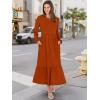 imageANRABESS Long Sleeve Midi Dresses for Women Casual 2025 Fall Crewneck A Line Tiered Flowy Loose Trendy Dresses with PocketsBrick Red