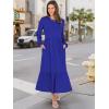 imageANRABESS Long Sleeve Midi Dresses for Women Casual 2025 Fall Crewneck A Line Tiered Flowy Loose Trendy Dresses with PocketsRoyal Blue