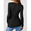 imageANRABESS Long Sleeve Shirts for Women Henley Button Down Tops Ribbed Knit Slim Fit Fall Basic Tee 2025 Casual Trendy ClothesBlack