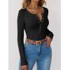 imageANRABESS Long Sleeve Shirts for Women Henley Button Down Tops Ribbed Knit Slim Fit Fall Basic Tee 2025 Casual Trendy ClothesBlack