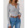 imageANRABESS Long Sleeve Shirts for Women Henley Button Down Tops Ribbed Knit Slim Fit Fall Basic Tee 2025 Casual Trendy ClothesGrey