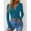 imageANRABESS Long Sleeve Shirts for Women Henley Button Down Tops Ribbed Knit Slim Fit Fall Basic Tee 2025 Casual Trendy ClothesLake Blue