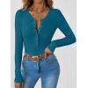 imageANRABESS Long Sleeve Shirts for Women Henley Button Down Tops Ribbed Knit Slim Fit Fall Basic Tee 2025 Casual Trendy ClothesLake Blue