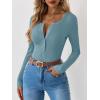 imageANRABESS Long Sleeve Shirts for Women Henley Button Down Tops Ribbed Knit Slim Fit Fall Basic Tee 2025 Casual Trendy ClothesLight Blue