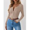 imageANRABESS Long Sleeve Shirts for Women Henley Button Down Tops Ribbed Knit Slim Fit Fall Basic Tee 2025 Casual Trendy ClothesLight Khaki