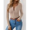 imageANRABESS Long Sleeve Shirts for Women Henley Button Down Tops Ribbed Knit Slim Fit Fall Basic Tee 2025 Casual Trendy ClothesLight Khaki