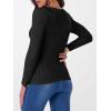 imageANRABESS Long Sleeve Shirts for Women Ribbed Knit Tshirt Slim Fit Crewneck Basic Tee Top 2025 Fall Casual Work Trendy ClothesBlack