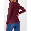 imageANRABESS Long Sleeve Shirts for Women Ribbed Knit Tshirt Slim Fit Crewneck Basic Tee Top 2025 Fall Casual Work Trendy ClothesBurgundy