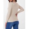 imageANRABESS Long Sleeve Shirts for Women Ribbed Knit Tshirt Slim Fit Crewneck Basic Tee Top 2025 Fall Casual Work Trendy ClothesLight Khaki