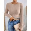 imageANRABESS Long Sleeve Shirts for Women Ribbed Knit Tshirt Slim Fit Crewneck Basic Tee Top 2025 Fall Casual Work Trendy ClothesTan