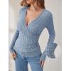 imageANRABESS Long Sleeve Shirts for Women Sexy Sweater V Neck Ribbed Knit Slim Fit Wrap Top 2025 Fall Casual Fashion ClothesBlue