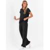 imageANRABESS Lounge Sets For Women Fall Ribbed Knit 2 Piece Pajama Sets Casual Short Sleeve Top and Long Pants Matching OutfitsBlack