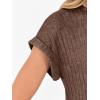 imageANRABESS Lounge Sets For Women Fall Ribbed Knit 2 Piece Pajama Sets Casual Short Sleeve Top and Long Pants Matching OutfitsBrown