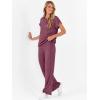 imageANRABESS Lounge Sets For Women Fall Ribbed Knit 2 Piece Pajama Sets Casual Short Sleeve Top and Long Pants Matching OutfitsDark Red