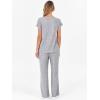 imageANRABESS Lounge Sets For Women Fall Ribbed Knit 2 Piece Pajama Sets Casual Short Sleeve Top and Long Pants Matching OutfitsGrey