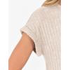 imageANRABESS Lounge Sets For Women Fall Ribbed Knit 2 Piece Pajama Sets Casual Short Sleeve Top and Long Pants Matching OutfitsLight Khaki