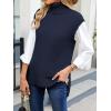 imageANRABESS Sweater Vest Women Turtleneck Sleeveless Loose Fit Pullover Knit Spilt Tank Tops 2025 Casual Trendy Fall OutfitsNavy Blue