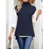 imageANRABESS Sweater Vest Women Turtleneck Sleeveless Loose Fit Pullover Knit Spilt Tank Tops 2025 Casual Trendy Fall OutfitsNavy Blue
