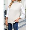 imageANRABESS Sweater Vest Women Turtleneck Sleeveless Loose Fit Pullover Knit Spilt Tank Tops 2025 Casual Trendy Fall OutfitsWhite