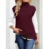 imageANRABESS Sweater Vest Women Turtleneck Sleeveless Loose Fit Pullover Knit Spilt Tank Tops 2025 Casual Trendy Fall OutfitsWind Red