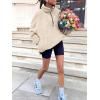 imageANRABESS Sweatshirt for Women Zip Up Hoodies Cropped Pullover Fleece Hooded Sherpa Sweaters Tops 2025 Fall Winter ClothesApricot