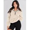 imageANRABESS Sweatshirt for Women Zip Up Hoodies Cropped Pullover Fleece Hooded Sherpa Sweaters Tops 2025 Fall Winter ClothesApricot