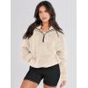 imageANRABESS Sweatshirt for Women Zip Up Hoodies Cropped Pullover Fleece Hooded Sherpa Sweaters Tops 2025 Fall Winter ClothesApricot