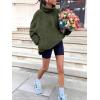 imageANRABESS Sweatshirt for Women Zip Up Hoodies Cropped Pullover Fleece Hooded Sherpa Sweaters Tops 2025 Fall Winter ClothesArmy Green