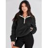 imageANRABESS Sweatshirt for Women Zip Up Hoodies Cropped Pullover Fleece Hooded Sherpa Sweaters Tops 2025 Fall Winter ClothesBlack