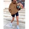 imageANRABESS Sweatshirt for Women Zip Up Hoodies Cropped Pullover Fleece Hooded Sherpa Sweaters Tops 2025 Fall Winter ClothesBrown