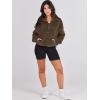 imageANRABESS Sweatshirt for Women Zip Up Hoodies Cropped Pullover Fleece Hooded Sherpa Sweaters Tops 2025 Fall Winter ClothesDeep Brown