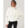 imageANRABESS Sweatshirt for Women Zip Up Hoodies Cropped Pullover Fleece Hooded Sherpa Sweaters Tops 2025 Fall Winter ClothesOffwhite