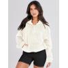 imageANRABESS Sweatshirt for Women Zip Up Hoodies Cropped Pullover Fleece Hooded Sherpa Sweaters Tops 2025 Fall Winter ClothesOffwhite