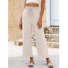 imageANRABESS Women 2025 Summer Casual Flowy Loose High Waist Boho Wide Leg Cropped Palazzo Lounge Beach Vacation Pants TrousersBeige