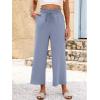 imageANRABESS Women 2025 Summer Casual Flowy Loose High Waist Boho Wide Leg Cropped Palazzo Lounge Beach Vacation Pants TrousersBlue