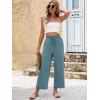 imageANRABESS Women 2025 Summer Casual Flowy Loose High Waist Boho Wide Leg Cropped Palazzo Lounge Beach Vacation Pants TrousersLake
