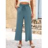 imageANRABESS Women 2025 Summer Casual Flowy Loose High Waist Boho Wide Leg Cropped Palazzo Lounge Beach Vacation Pants TrousersLake