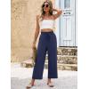 imageANRABESS Women 2025 Summer Casual Flowy Loose High Waist Boho Wide Leg Cropped Palazzo Lounge Beach Vacation Pants TrousersNavy Blue