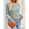 imageANRABESS Women Long Sleeve Tops Color Block Casual Shirts Lightweight Sweaters Fall Fashion Outfits 2025 Teen Girls ClothesGreenwhite
