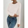 imageANRABESS Women Long Sleeve Tops Slim Fitted Business Casual Shirts Rib Textured TShirts 2025 Fall Outfits Dressy Work BlouseApricot